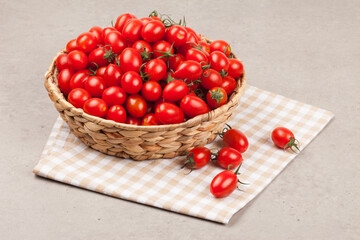 
A bell-shaped tomato that is much smaller than a normal tomato.
