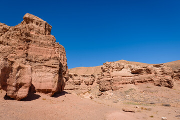 Fototapeta na wymiar summer Charyn canyon Almaty region
