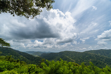 clouds over the mountains