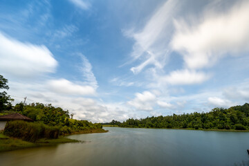 clouds over the lake