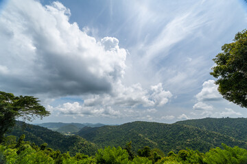 clouds over the mountains
