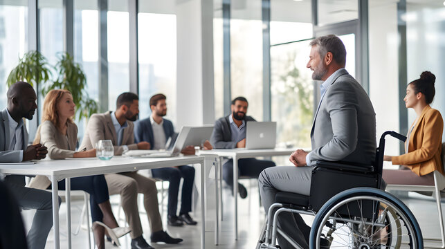people in wheelchair business