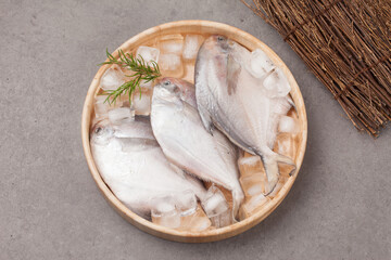 
A saltwater fish of the Byeongguidae family. A flat, round fish with a body length of 60 cm and a...