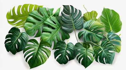 Naklejka na ściany i meble More beautiful exotic tropical leaves