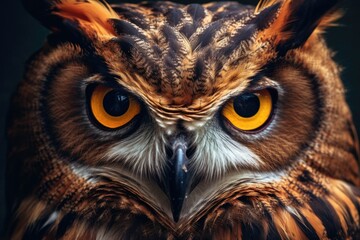 Inquisitive Owl Curious Nocturnal Hunter - obrazy, fototapety, plakaty