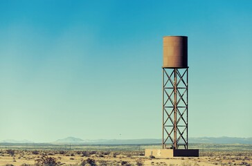 A water tank in the Arizona desert