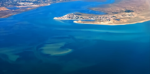 Fototapeta na wymiar Amazing aerial view of the Algarve coast of Portugal