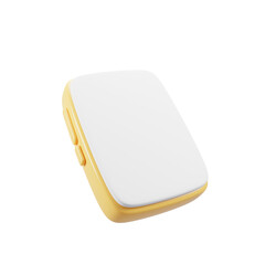 Obraz premium Yellow smart phone icon with cartoon style. 3d rendering illustration