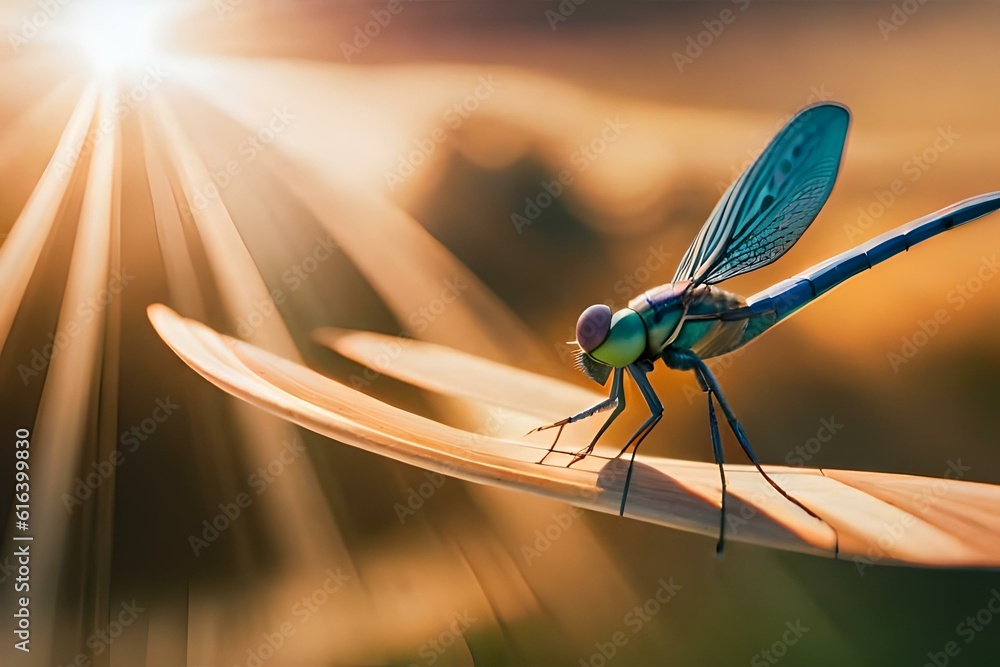 Wall mural dragon fly