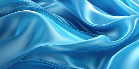 Obraz premium Elegant silk cloth on plain background. Generative AI