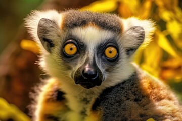 Naklejka premium Curious Lemur Inquisitive Primate