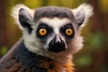 Fototapeta premium Curious Lemur Inquisitive Primate