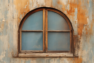 old wooden window, generative ai