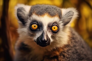 Obraz premium Curious Lemur Inquisitive Primate