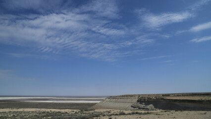 Fototapeta na wymiar desert part of uzbekistan country