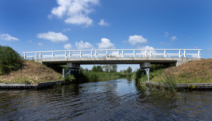 Bridges Belt Schutsloot. Near Giethoorn. National park de Wieden and Weerribben.