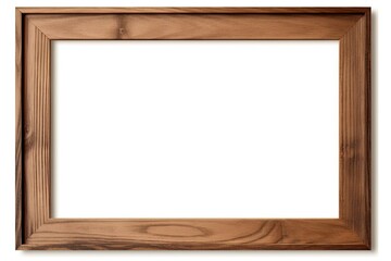 Obraz premium Picture perfect. Abstract modern vintage design in decorative classic old wooden frame on white background isolated