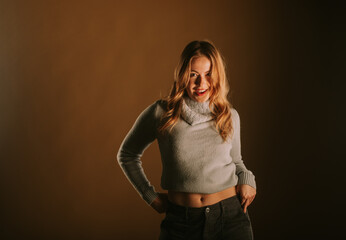 Fototapeta premium Smiling while posing
