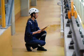 Maintenance plant of Sky Train. Red Line train Bang Sue Grand Station in Bangkok, Thailand....