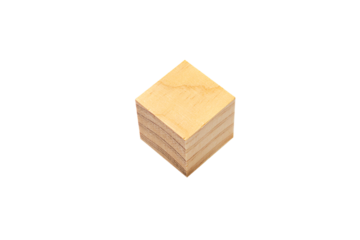 Wooden geometric shapes cube for conceptual design. Education game. isolated on a white background.PNG
