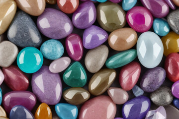 a pile of different colored rocks and stones, many small and colorful stones, gem stones, very realistic gemstones, precious stones, colorful gems, colored gems, colorful crystals, 