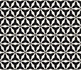 Vector seamless pattern. Stylish monochrome geometric texture with triangular lattice, grid, mesh. Simple abstract geometrical background. Repeat design for decor, print, textile, furniture, cover