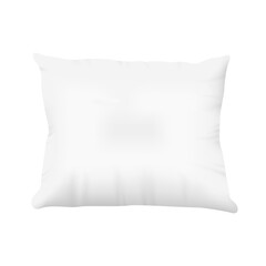 Square comfortable and soft pillow on white background.