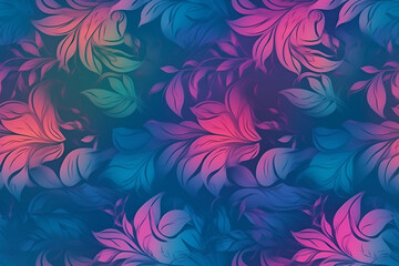 Floral pattern. Seamless pattern with decorative flowers and plants. AI generated