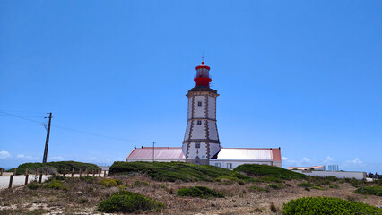 Fototapeta na wymiar Farol do Cabo Espichel-Santuario de Nossa Senhora do Cabo Espichel-Setúbal-Portugal