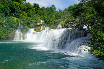 Fototapeta premium scenic waterfall in krka national park