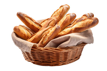 Baguettes on basket