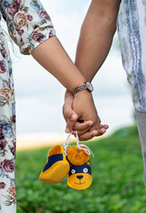 couple holding hands