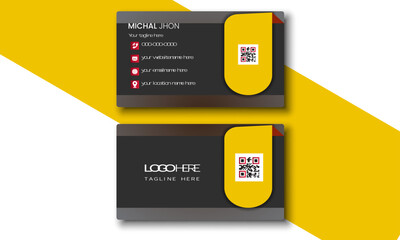 yellow and black  Clour   business card template.