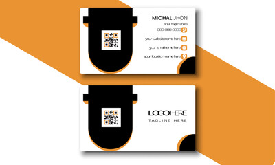  Business Card Template Creative and Clean  background .  Construction Business Card and Vector illustration.