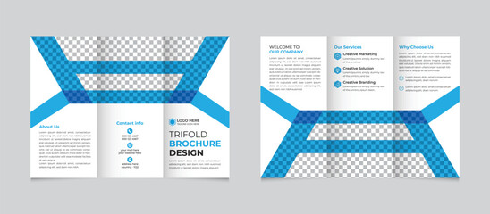 Professional creative corporate modern trifold business brochure design template