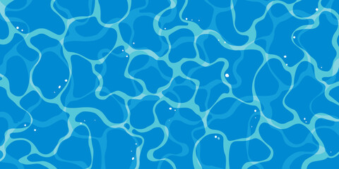 Summer sea poster template. Sea waves abstract backgrounds. Turquoise rippled water texture background. Shining blue water ripple pool abstract vector