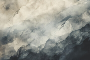 black and white color gradient abstract marble, smoke  texture background with copy space - generative ai