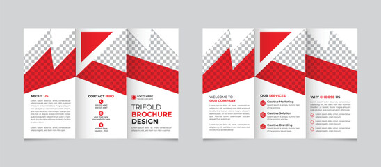 Professional modern corporate creative business trifold brochure template design