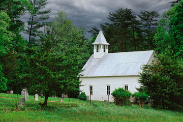 Pioneer Methodist Church in Cades Cove, Great Smoky Mountains