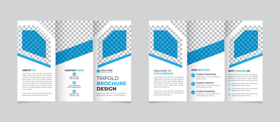 Professional corporate creative modern business trifold brochure design template
