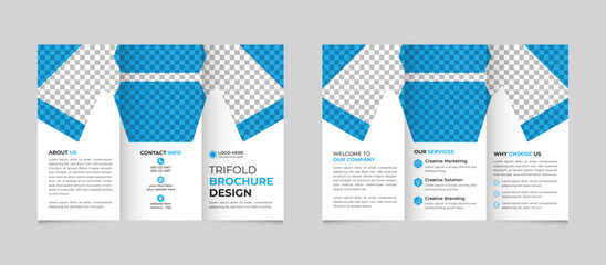 Corporate creative modern business trifold brochure design template