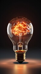 Bulb light idea. concept of big ideas inspiration innovation, invention, effective thinking.Think differently creative idea concept