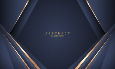dark blue luxury premium background and gold line.