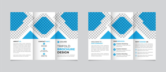 Professional modern creative business trifold brochure design template for your company