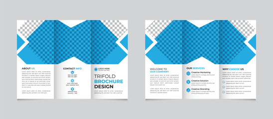 Modern corporate creative business trifold brochure design template for your company