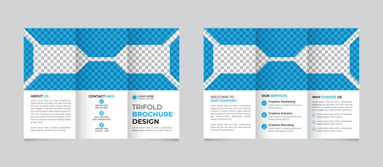 Corporate modern creative business trifold brochure design template for your company