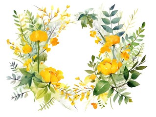 Greenery botanical mockup with copy space, boho style