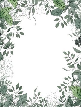 Greenery botanical mockup with copy space, boho style