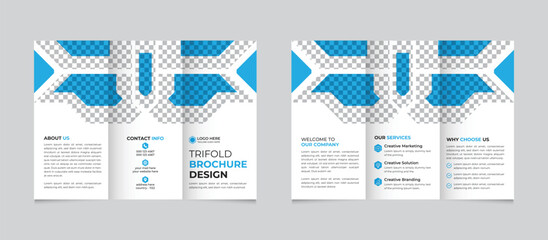 Professional modern creative business trifold brochure design template