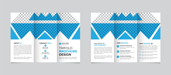 Professional modern creative business trifold brochure design template